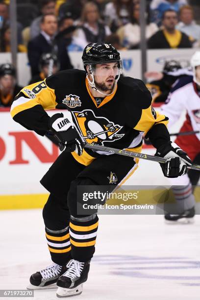 Pittsburgh Penguins Defenseman Brian Dumoulin skates during the third period. The Pittsburgh Penguins won 5-2 in Game Five of the Eastern Conference...