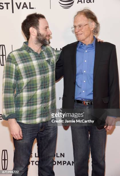 Director Reuben Atlas and writer John Atlas attend the 'ACORN and the Firestorm' Premiere during the 2017 Tribeca Film Festival at Cinepolis Chelsea...