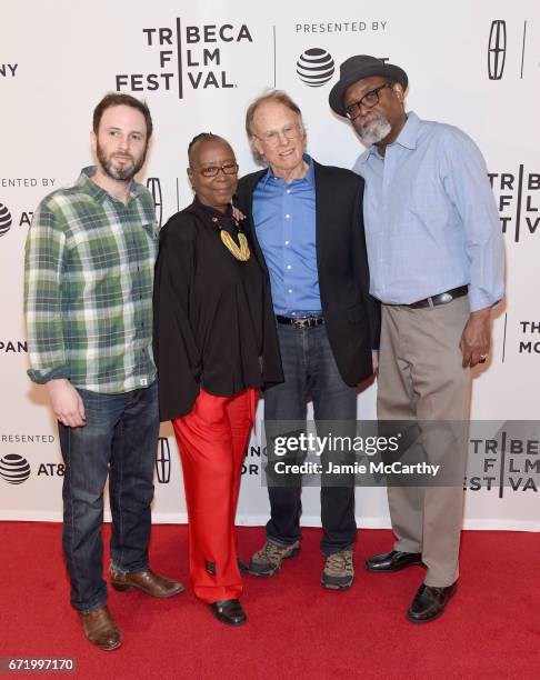 Reuben Atlas, Bertha Lewis, John Atlas and Sam Pollard attend the 'ACORN and the Firestorm' Premiere during the 2017 Tribeca Film Festival at...