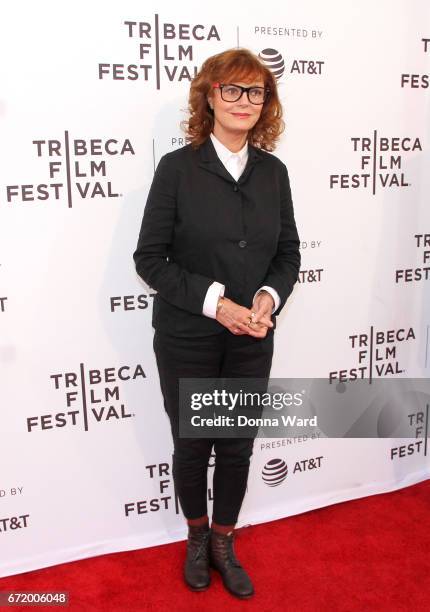 Susan Sarandon attends the "Bombshell: The Hedy Lamarr Story" Premiere at SVA Theatre on April 23, 2017 in New York City.