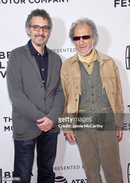 Actor John Turturro and Frank Serpico attend the 'Frank Serpico' Premiere during the 2017 Tribeca Film Festival at Cinepolis Chelsea on April 23,...