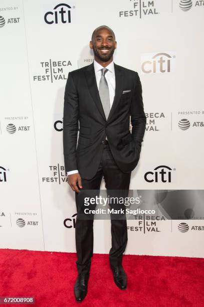 Former NBA Player Kobe Bryant attends the 2017 Tribeca Film Festival's Tribeca Talks: Storytellers: Kobe Bryant with Glen Keane at BMCC Tribeca PAC...
