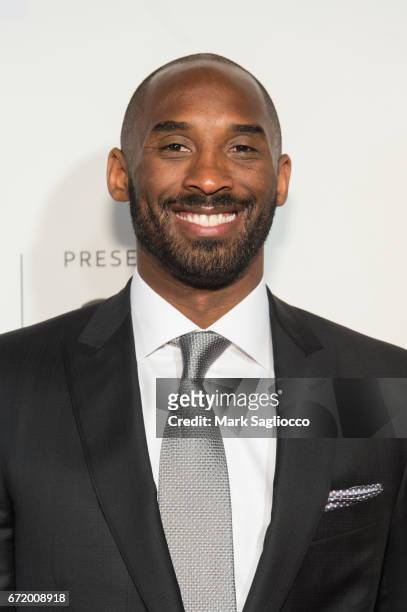 Former NBA Player Kobe Bryant attends the 2017 Tribeca Film Festival's Tribeca Talks: Storytellers: Kobe Bryant with Glen Keane at BMCC Tribeca PAC...