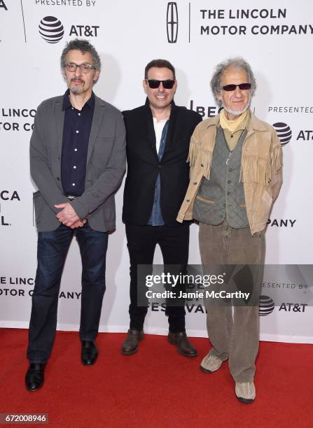 John Turturro, Antonino D'Ambrosio, and Frank Serpico attend the 'Frank Serpico' Premiere during the 2017 Tribeca Film Festival at Cinepolis Chelsea...