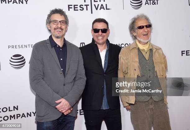 John Turturro, Antonino D'Ambrosio, and Frank Serpico attend the 'Frank Serpico' Premiere during the 2017 Tribeca Film Festival at Cinepolis Chelsea...