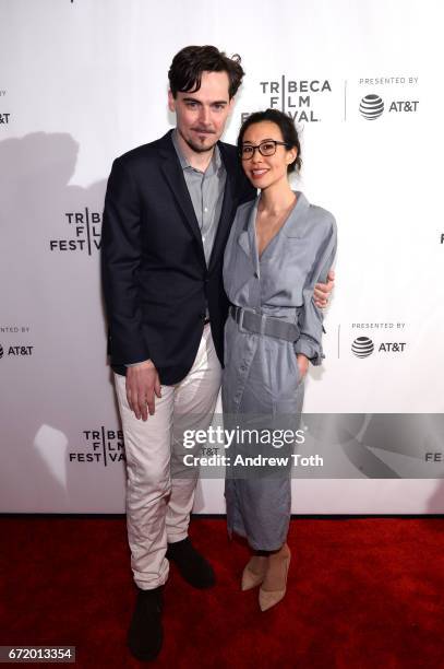 Director Adrian Buitenhuis and Dana Lee attend the "I Am Heath Ledger" premiere during the 2017 Tribeca Film Festival at Spring Studios on April 23,...