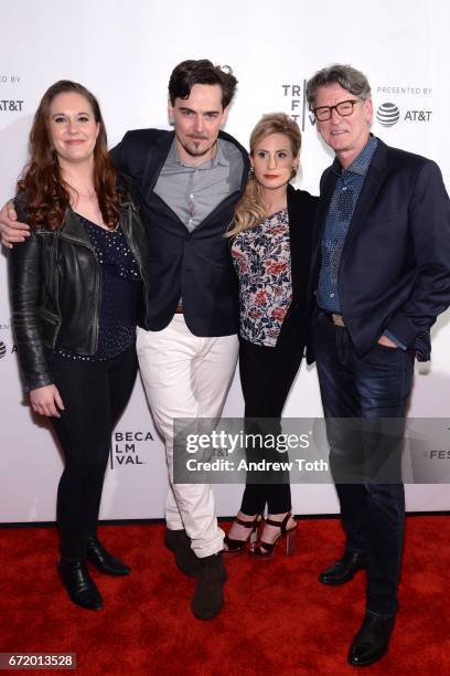 Ashleigh Bell, director Adrian Buitenhuis, Kate Ledger and director Derik Murray attend the "I Am Heath Ledger" premiere during the 2017 Tribeca Film...