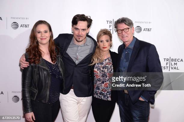 Ashleigh Bell, director Adrian Buitenhuis, Kate Ledger and director Derik Murray attend the "I Am Heath Ledger" premiere during the 2017 Tribeca Film...