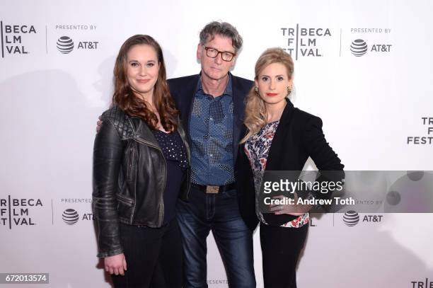 Ashleigh Bell, director Derik Murray and Kate Ledger attend the "I Am Heath Ledger" premiere during the 2017 Tribeca Film Festival at Spring Studios...
