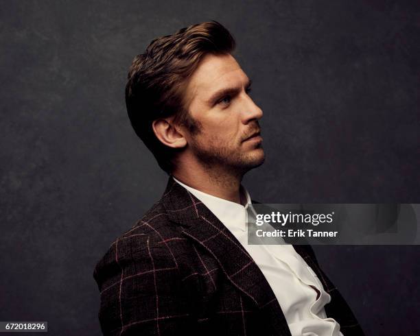 Actor Dan Stevens from 'Permission' pose at the 2017 Tribeca Film Festival portrait studio on April 22, 2017 in New York City.