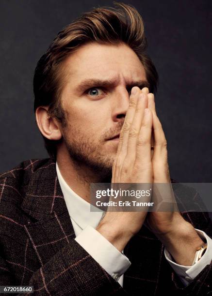 Actor Dan Stevens from 'Permission' pose at the 2017 Tribeca Film Festival portrait studio on April 22, 2017 in New York City.