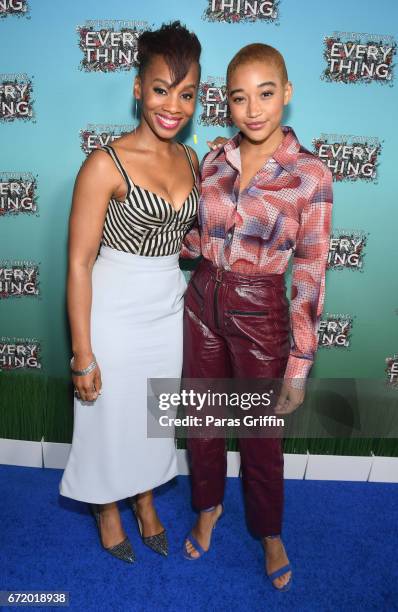 Actress Anika Noni Rose and actress Amandla Stenberg attend "Everything, Everything" Screening and Brunch at W Hotel Atlanta Midtown on April 23,...