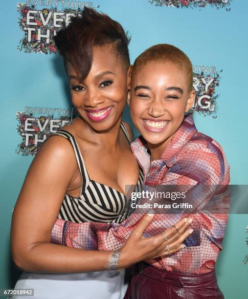 Actress Anika Noni Rose and actress Amandla Stenberg attend "Everything, Everything" Screening and Brunch at W Hotel Atlanta Midtown on April 23,...