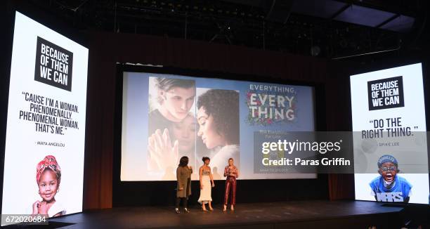Director Stella Meghiee, actress Anika Noni Rose, and actress Amandla Stenberg attend "Everything, Everything" Screening & Brunch at SCADShow on...