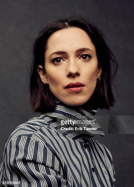 Actress Rebecca Hall from 'Permission' poses at the 2017 Tribeca Film Festival portrait studio on April 22, 2017 in New York City.