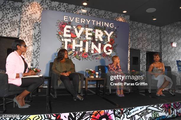 Kierna Mayo, Stella Meghie, Amandla Stenberg, and Anika Noni Rose onstage at "Everything, Everything" Screening and Brunch at W Hotel Atlanta Midtown...