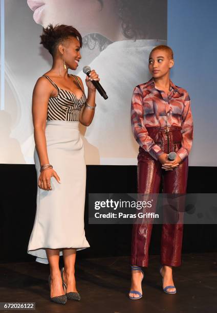 Actress Anika Noni Rose and actress Amandla Stenberg attend "Everything, Everything" Screening & Brunch at SCADShow on April 23, 2017 in Atlanta,...