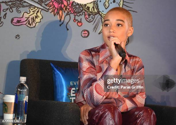 Actress Amandla Stenberg onstage at "Everything, Everything" Screening and Brunch at W Hotel Atlanta Midtown on April 23, 2017 in Atlanta, Georgia.