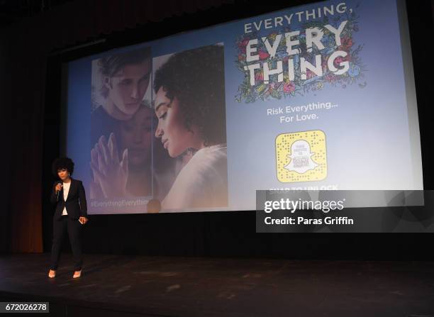 Eunique Jones speaks onstage at "Everything, Everything" Screening & Brunch at SCADShow on April 23, 2017 in Atlanta, Georgia.