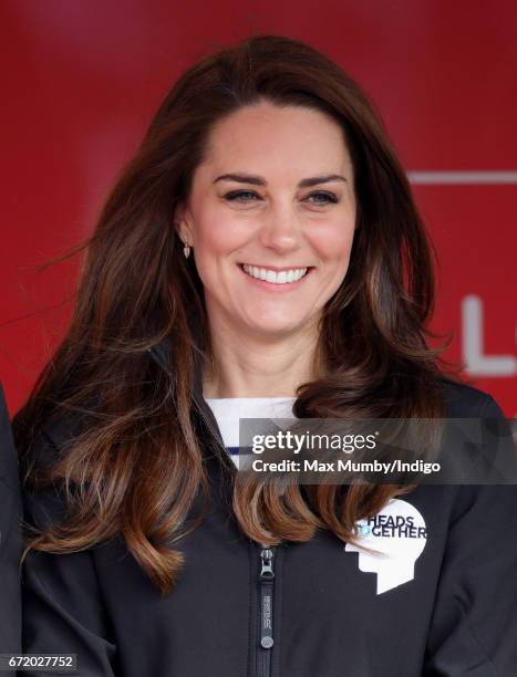 Catherine, Duchess of Cambridge attends the start of the 2017 Virgin Money London Marathon on April 23, 2017 in London, England. The Heads Together...