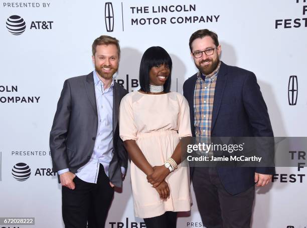 Director Jeremy S. Levine, Daje Shelton, director Landon Van Soest attend "For Ahkeem" Premiere during the 2017 Tribeca Film Festival at Cinepolis...