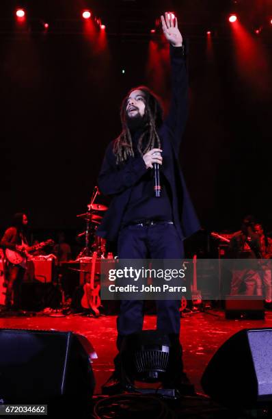 Jo Mersa Marley performs at Kaya Fest at Bayfront Park Amphitheater on April 22, 2017 in Miami, Florida.