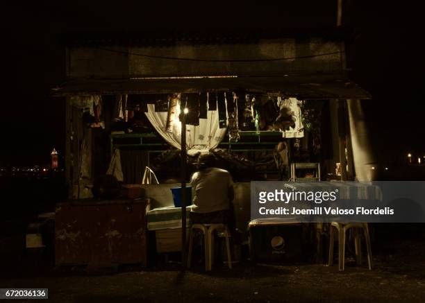 a typical filipino store and carinderia/eatery (cebu, philippines) - joemill flordelis stock pictures, royalty-free photos & images