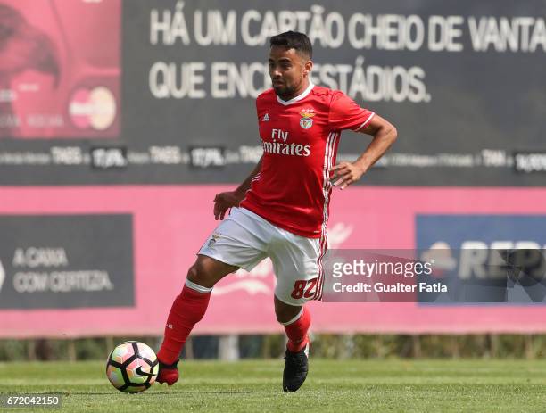 Luquinhas of SL Benfica B in action during the Segunda Liga match between SL Benfica B and FC Porto B at Caixa Futebol Campus on April 23, 2017 in...