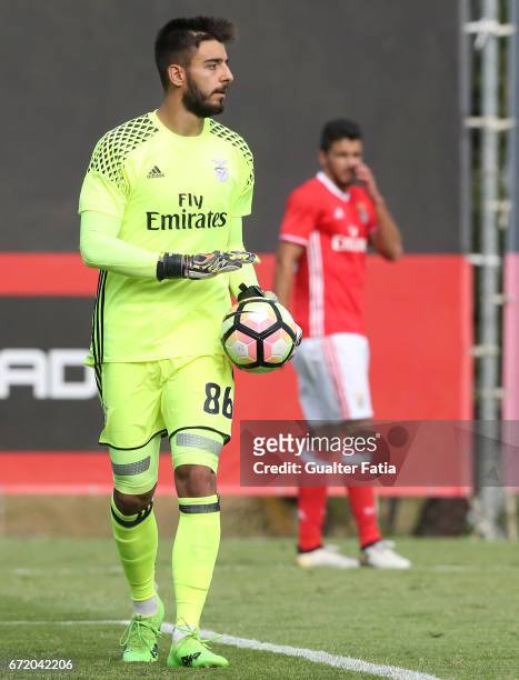 Andre Ferreira of SL Benfica B in action during the Segunda Liga match between SL Benfica B and FC Porto B at Caixa Futebol Campus on April 23, 2017...