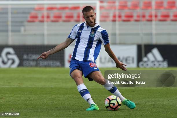 Rui Moreira of FC Porto B in action during the Segunda Liga match between SL Benfica B and FC Porto B at Caixa Futebol Campus on April 23, 2017 in...