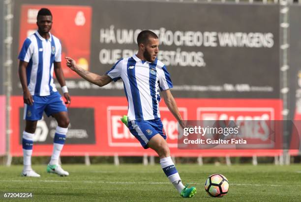 Rui Moreira of FC Porto B in action during the Segunda Liga match between SL Benfica B and FC Porto B at Caixa Futebol Campus on April 23, 2017 in...