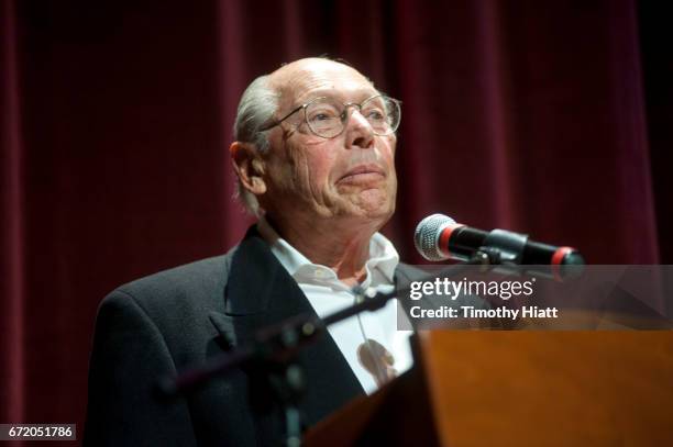 Irwin Winkler appears on Day 5 of Ebertfest 2017 on April 23, 2017 in Champaign, Illinois.