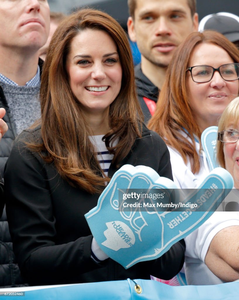 The Duke & Duchess Of Cambridge And Prince Harry Attend The Virgin Money London Marathon