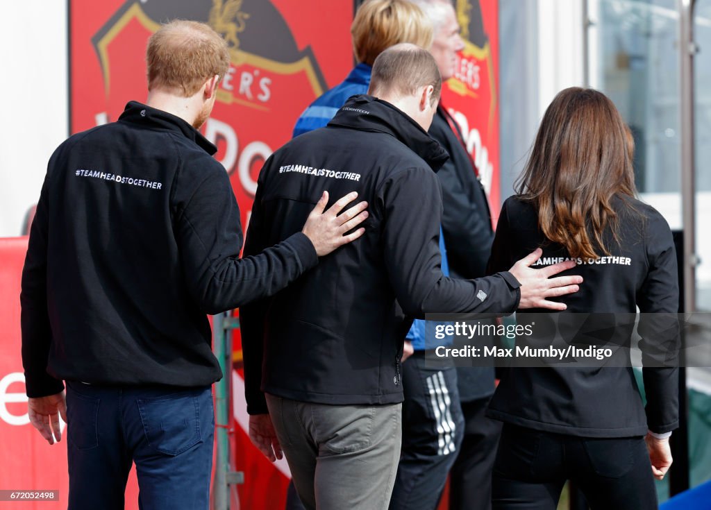 The Duke & Duchess Of Cambridge And Prince Harry Attend The Virgin Money London Marathon