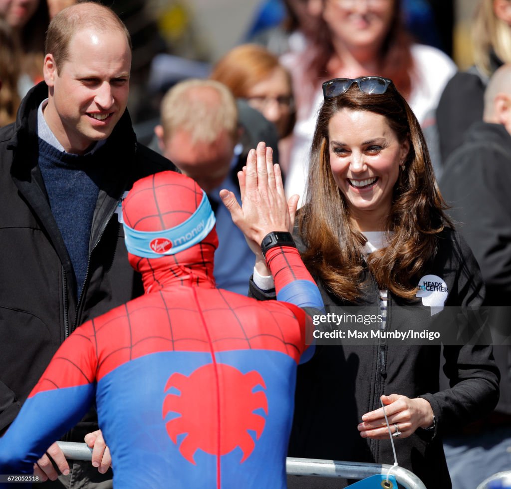 The Duke & Duchess Of Cambridge And Prince Harry Attend The Virgin Money London Marathon
