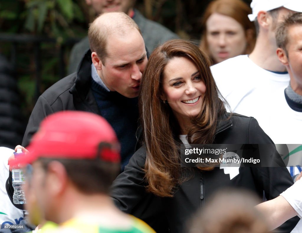 The Duke & Duchess Of Cambridge And Prince Harry Attend The Virgin Money London Marathon