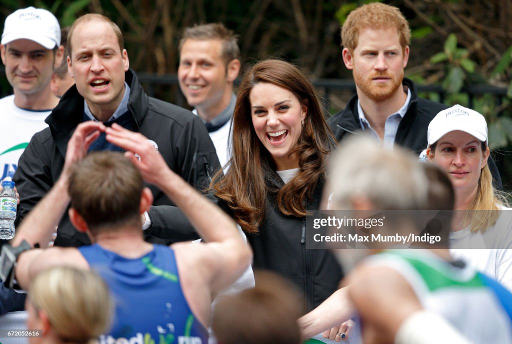 The Duke & Duchess Of Cambridge And Prince Harry Attend The Virgin Money London Marathon