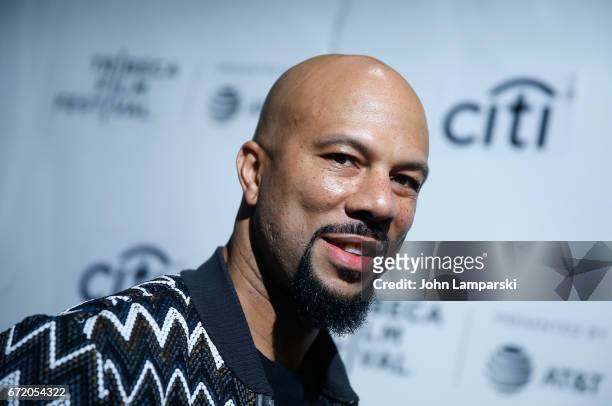 Common attends Tribeca Talks: Storytellers: Common With Nelson George during the 2017 Tribeca Film Festival -at Spring Studios on April 23, 2017 in...