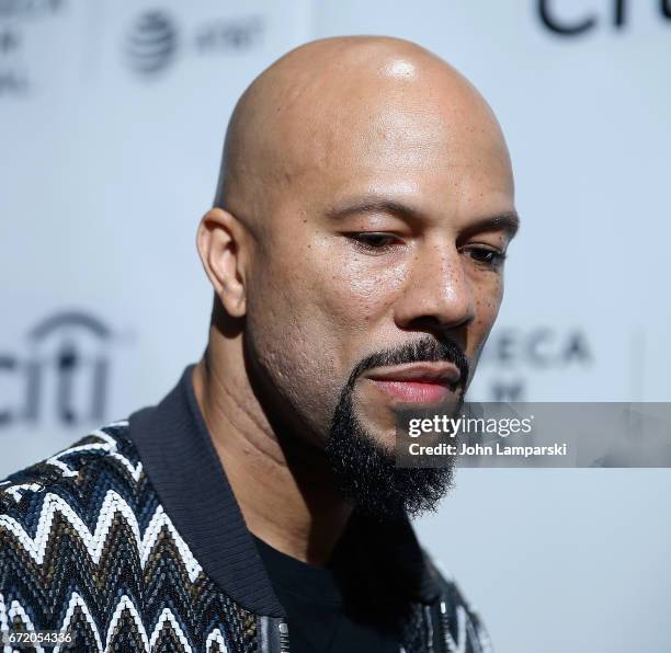 Common attends Tribeca Talks: Storytellers: Common With Nelson George during the 2017 Tribeca Film Festival -at Spring Studios on April 23, 2017 in...