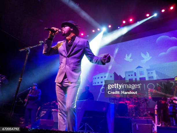 In this handout photo provided by Paisley Park Studios, Andre Cymone performs with New Power Generation during Paisley Park's Celebration 2017...