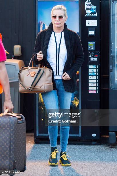 Model Yolanda Hadid is seen in Midtown on April 23, 2017 in New York City.