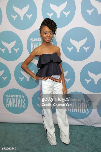 Skai Jackson attends 9th Annual Shorty Awards at PlayStation Theater on April 23, 2017 in New York City.