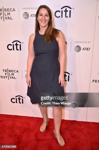 Rachel Falcone attends "Water Warriors" Premiere - 2017 Tribeca Film Festival at BMCC Tribeca PAC on April 23, 2017 in New York City.