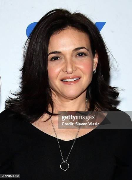 Author and COO of Facebook Sheryl Sandberg attends 92Y's event "Sheryl Sandberg And Adam Grant In Conversation With Katie Couric" at 92nd Street Y on...