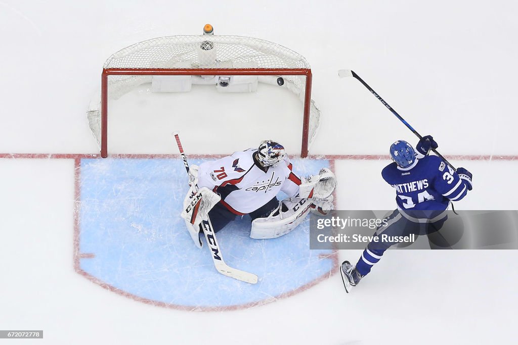 Toronto Maple Leafs play the Washington Capitals lose game six in overtime and their first round Stanley Cup play-off series