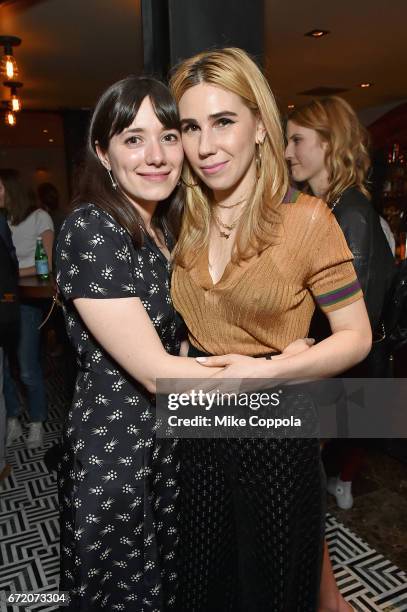 Film Director Sophie Brooks and Actress Zosia Mamet pose for a picture at the 2017 Tribeca Film Festival - "The Boy Downstairs" - after party at...