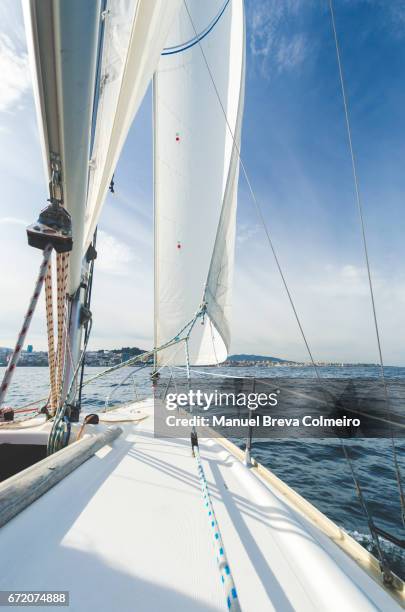 sailboat - ship's bow stock pictures, royalty-free photos & images