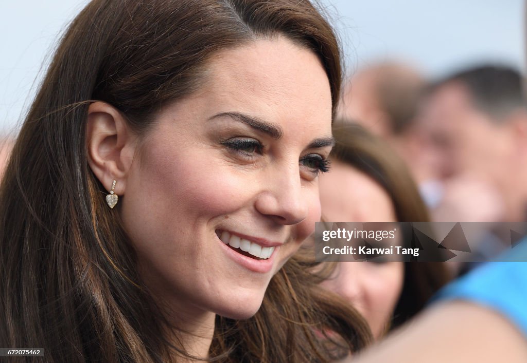 The Duke & Duchess Of Cambridge And Prince Harry Attend The Virgin Money London Marathon