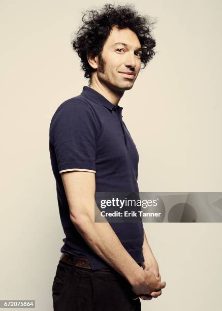 Director Azazel Jacobs from 'The Lovers' poses at the 2017 Tribeca Film Festival portrait studio on April 23, 2017 in New York City.