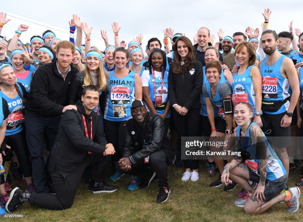 The Duke & Duchess Of Cambridge And Prince Harry Attend The Virgin Money London Marathon